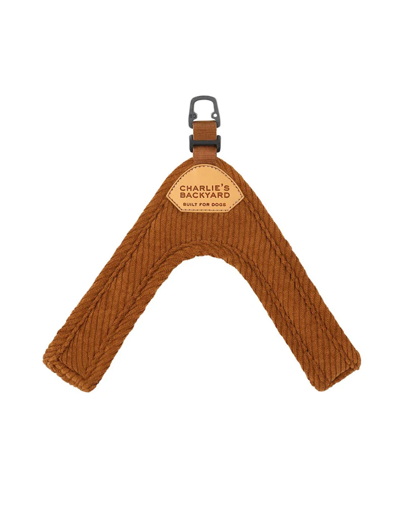 "Roy" Corduroy Buckle Up Easy Dog Harness in Caramel - Image 6