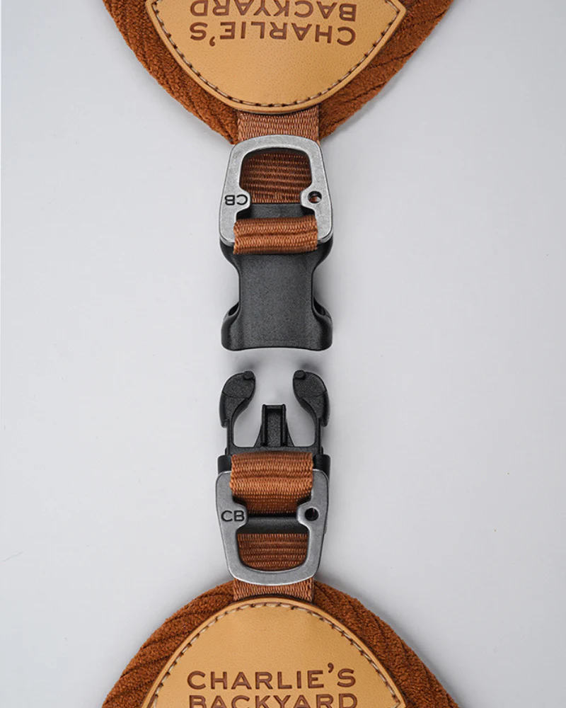 "Roy" Corduroy Buckle Up Easy Dog Harness in Caramel - Image 7