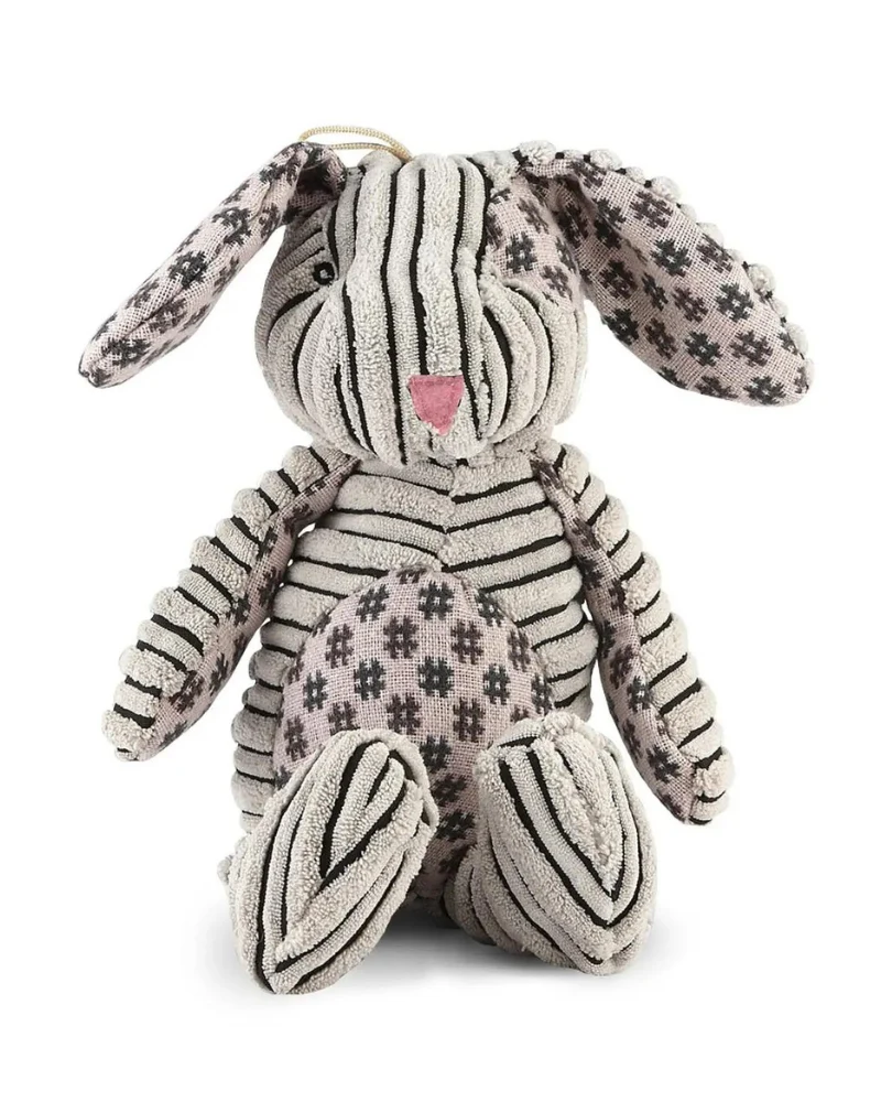 Corduroy Bunny Plush Dog Toy - Image 2