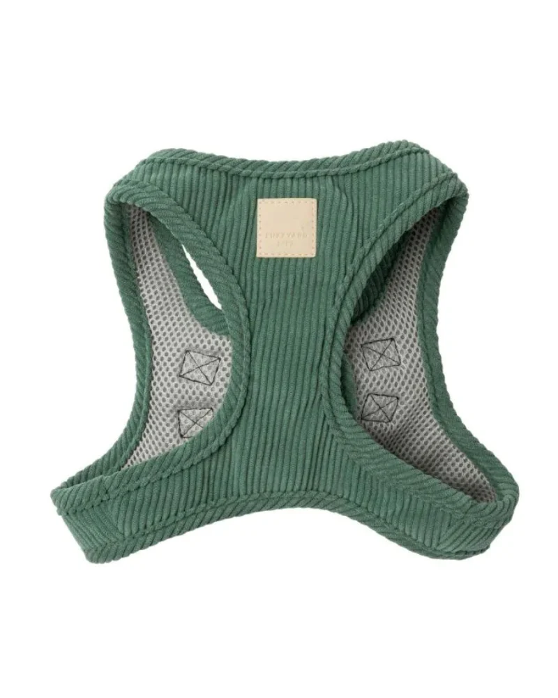 Corduroy Step-In Dog Harness in Myrtle Green