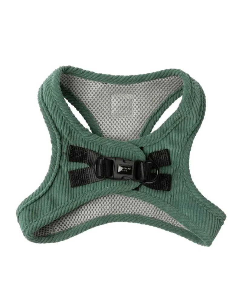 Corduroy Step-In Dog Harness in Myrtle Green - Image 2