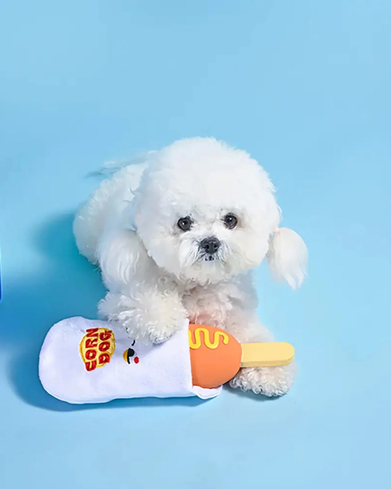 Corn dog Dog Squeaky + Crinkle Dog Toy (FINAL SALE) - Image 2