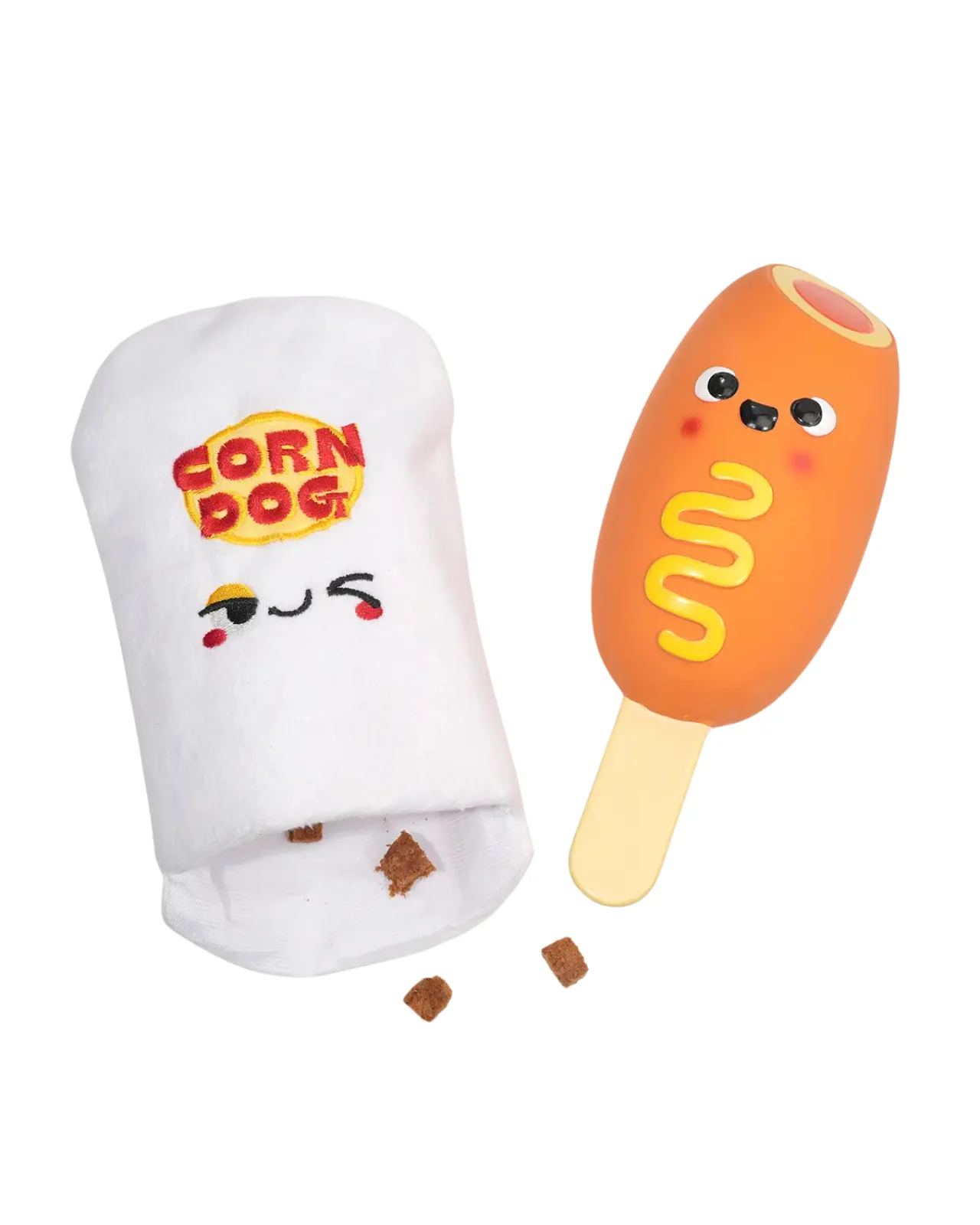 Corn dog Dog Squeaky + Crinkle Dog Toy (FINAL SALE) - Image 5