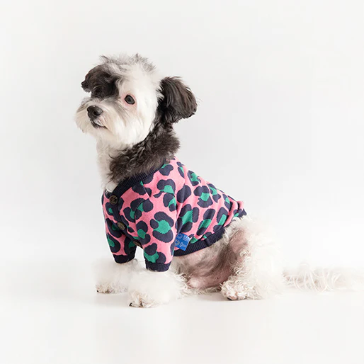 COTE A COTE | Leopard Cardigan in Pink - Image 3
