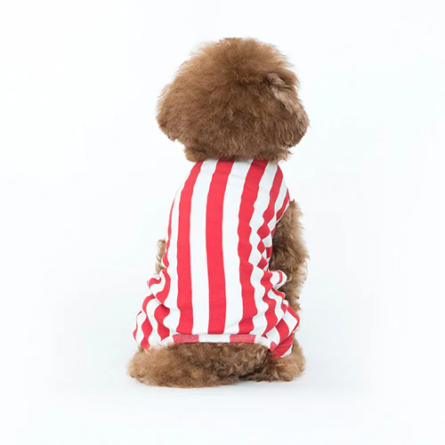 COTE A COTE | Retro Stripe All-in-One in Red & White - Image 5
