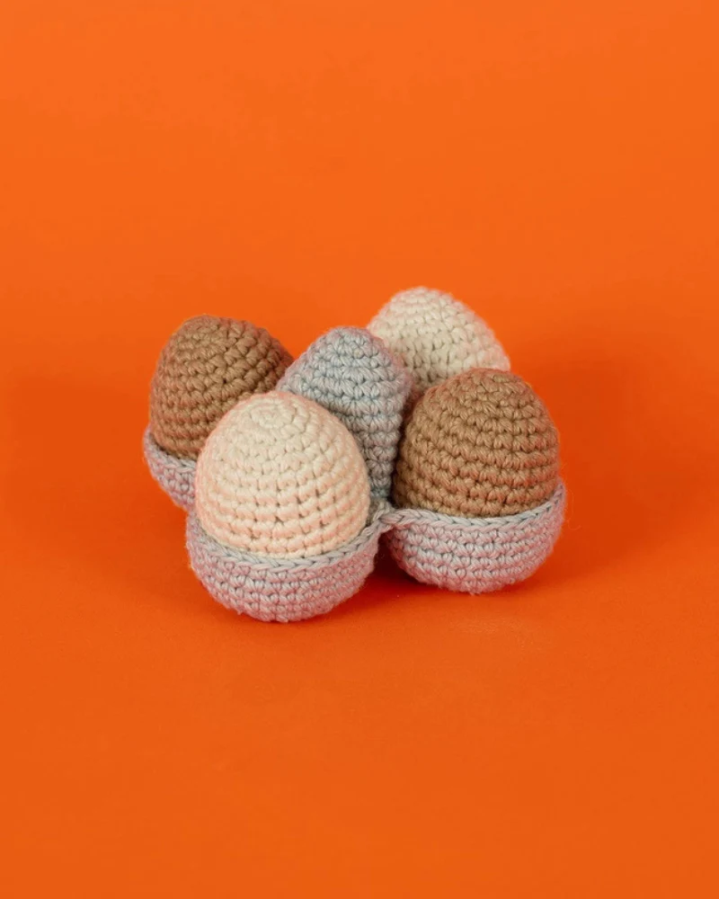 Cotton Crochet Egg Squeaky Toy for Dogs (FINAL SALE) - Image 2