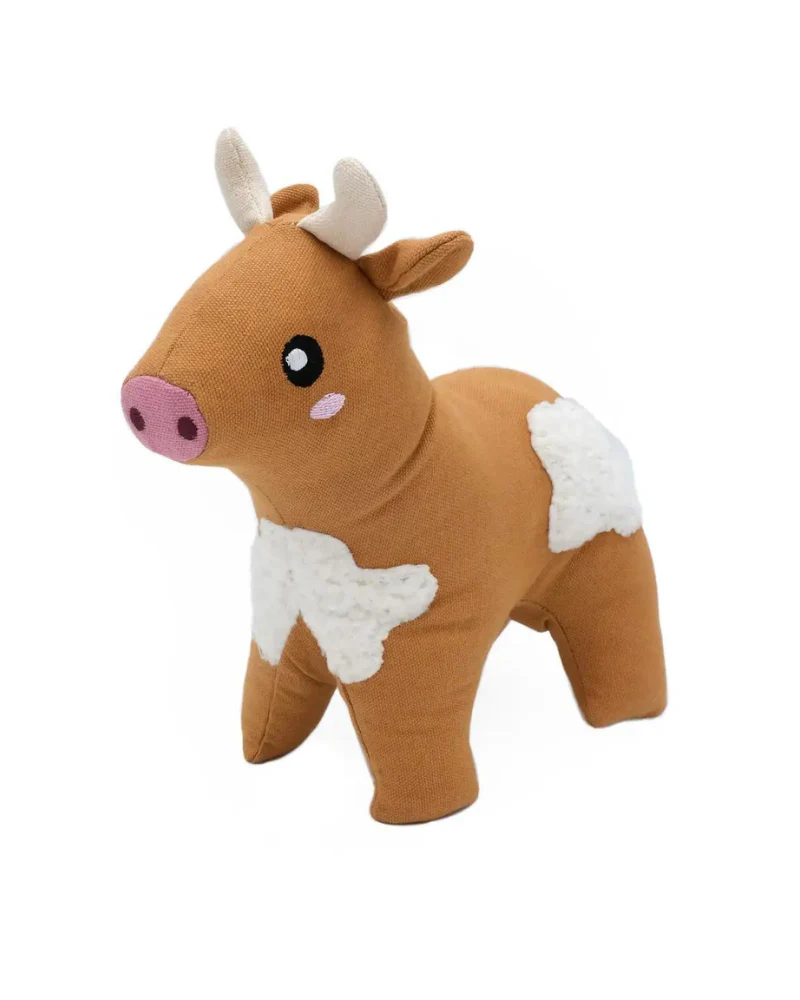 Cotton Cuddler Cow Squeaky Plush Dog Toy (FINAL SALE) - Image 3