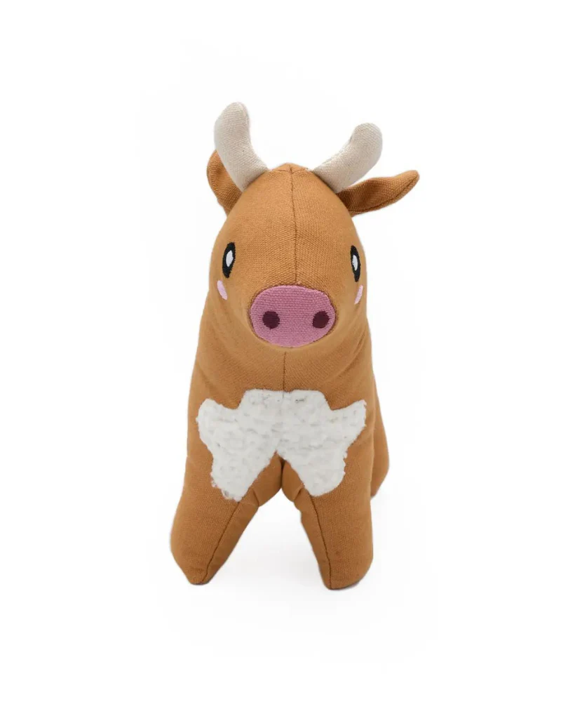 Cotton Cuddler Cow Squeaky Plush Dog Toy (FINAL SALE) - Image 6