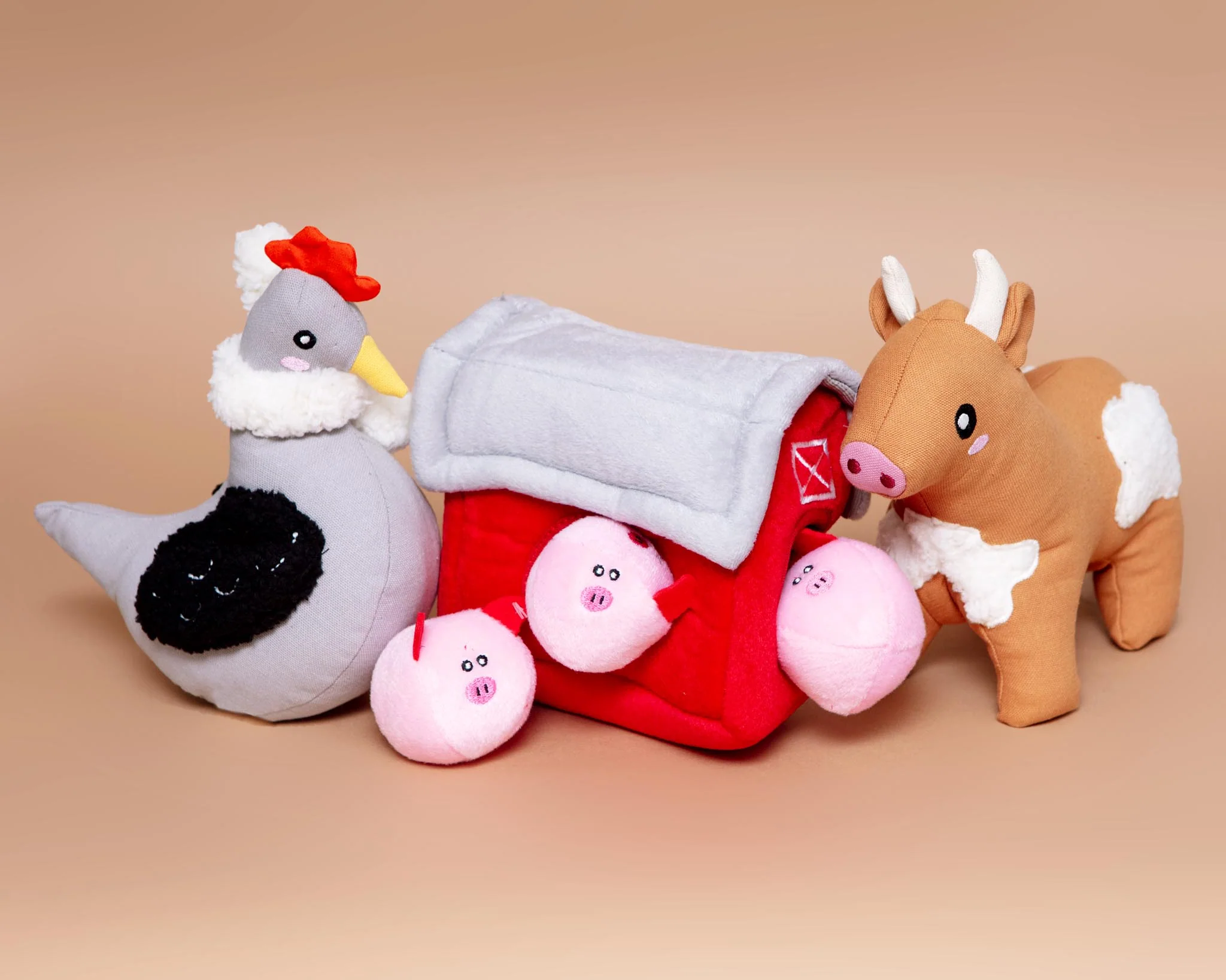Cotton Cuddler Cow Squeaky Plush Dog Toy (FINAL SALE) - Image 7