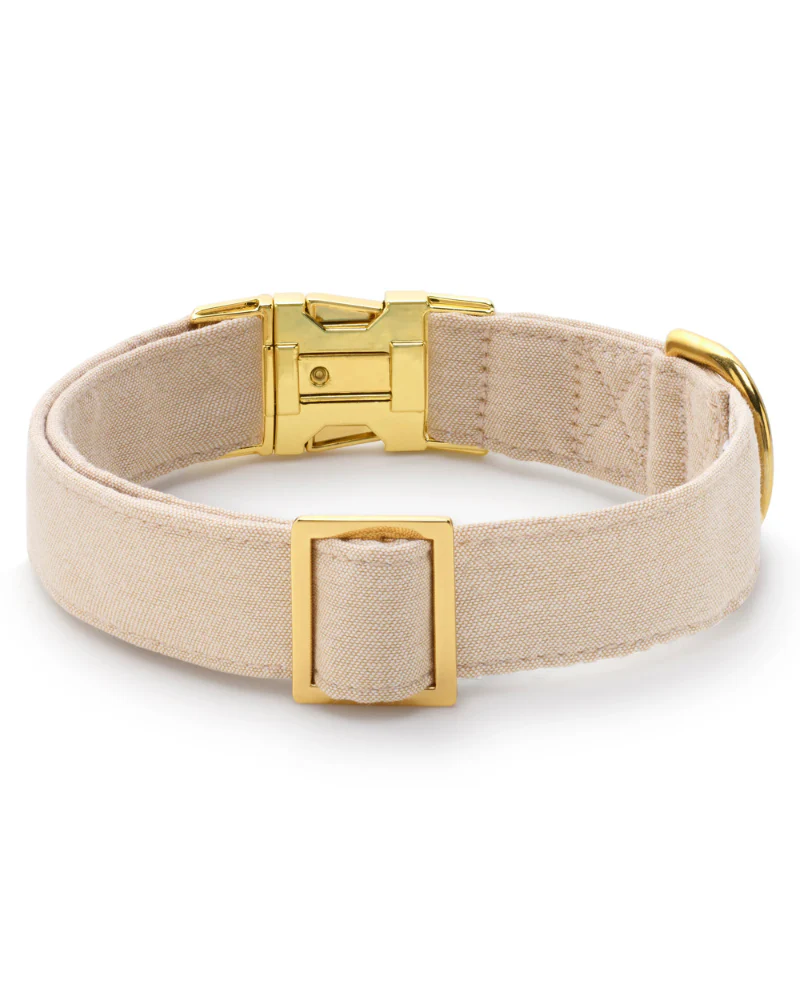 Cotton Dog Collar in Flax (Made in the USA) - Image 2