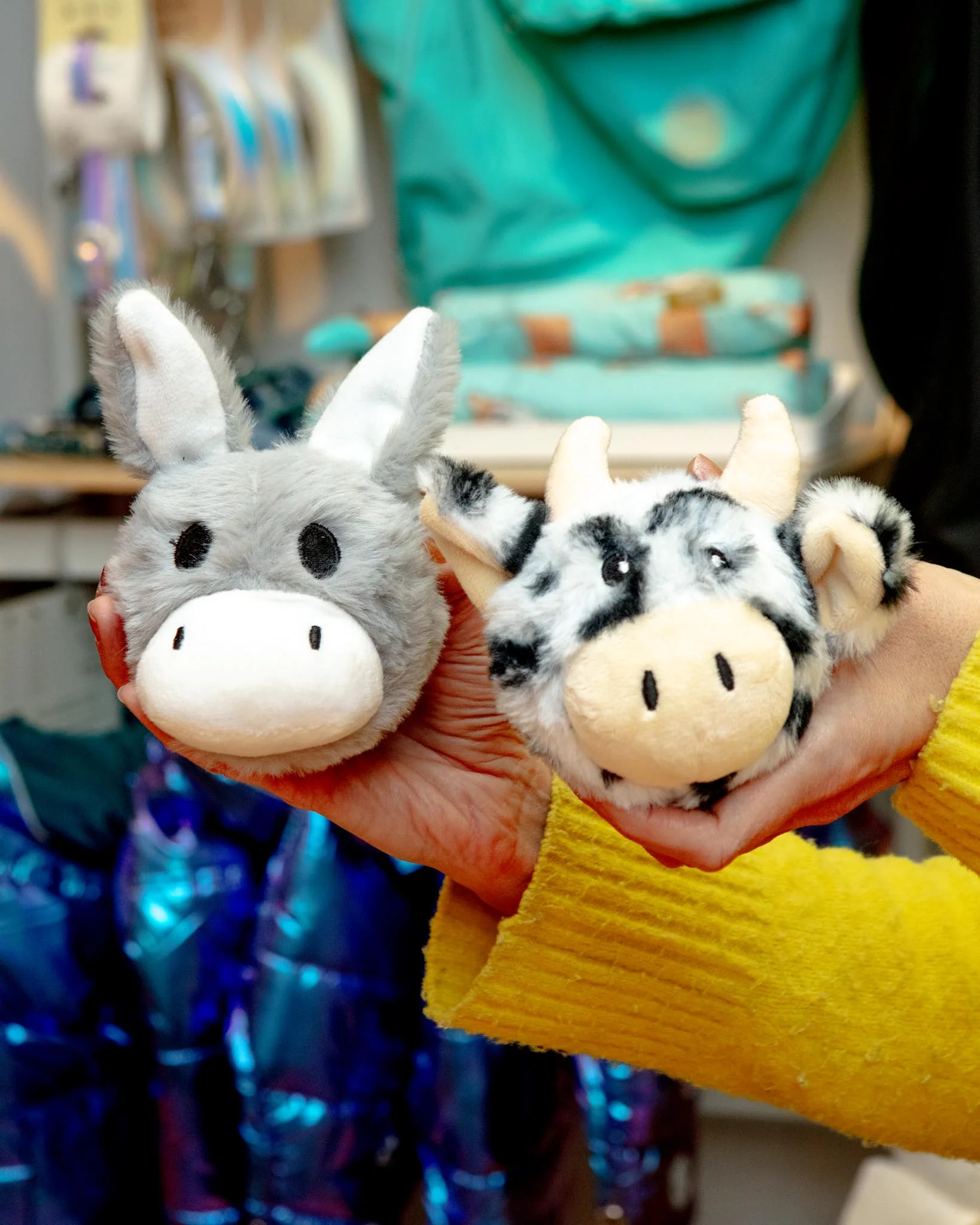 Cow & Donkey EZ Squeaky Dog Toy Set