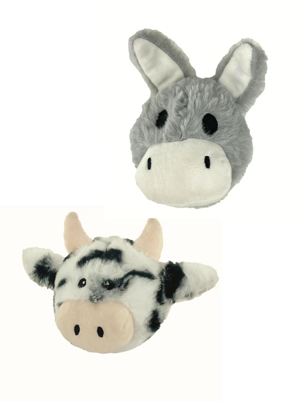 Cow & Donkey EZ Squeaky Dog Toy Set - Image 2