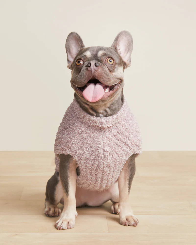 CozyChic® Ribbed Pet Sweater in Heathered Vintage Rose (FINAL SALE)