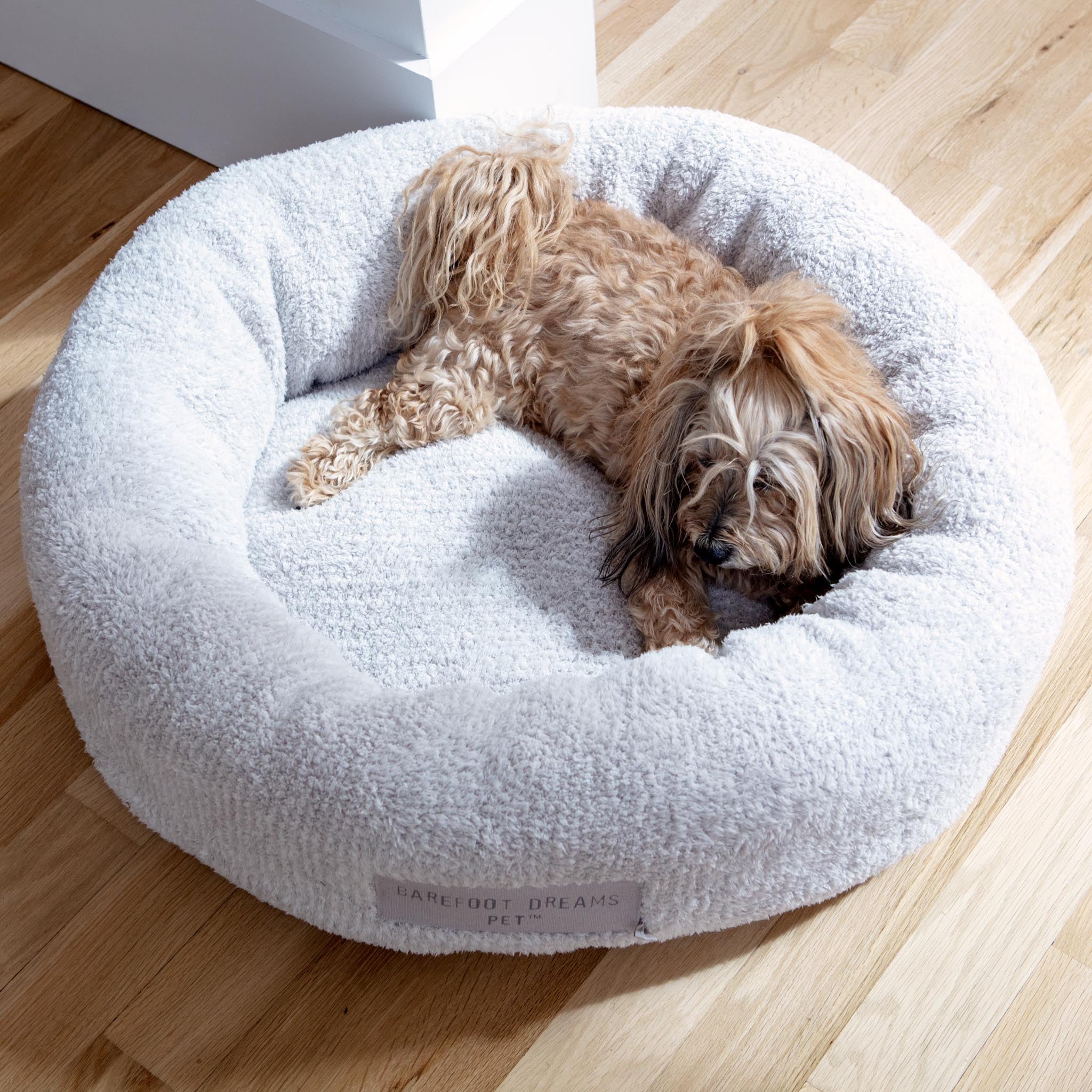 CozyChic™ Round Dog Bed in Silver Pearl - Image 2