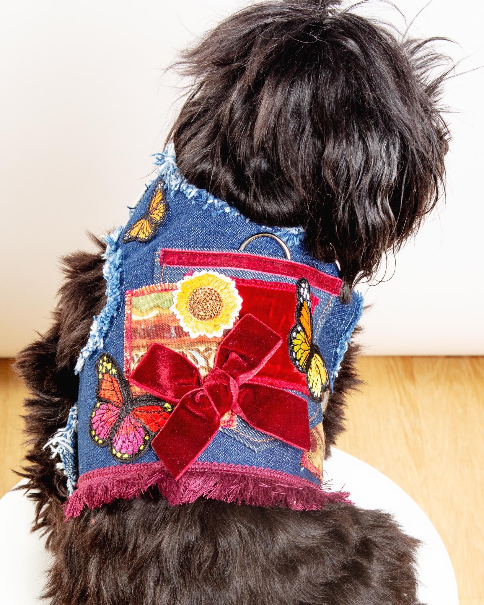 Cranberry Patchwork Dog Harness (Made in the USA) (FINAL SALE) - Image 4