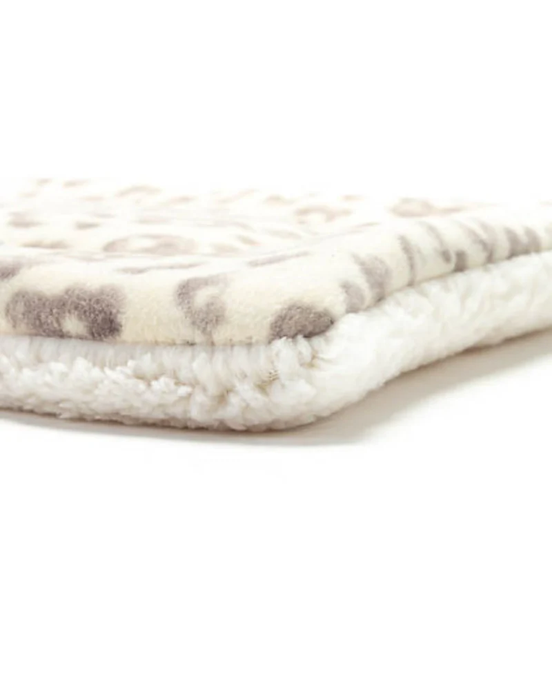 Cream Leopard Plush Fleece Pet Napping Mat (Made in the USA) (FINAL SALE) - Image 6