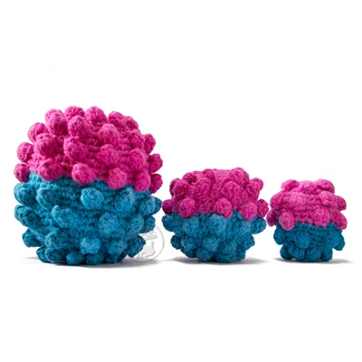 Crochet Ball Dog Toy in Fuchsia (FINAL SALE) - Image 3
