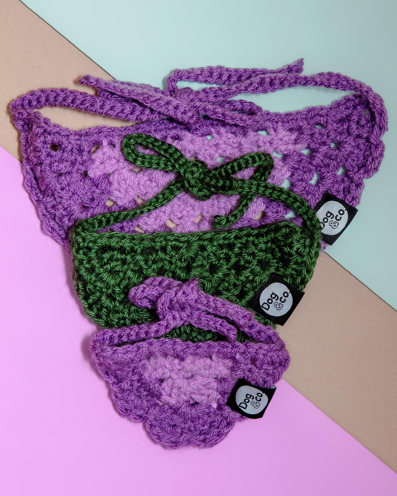 Hand-Crochet Dog Bandana (Made in the USA) - Image 3
