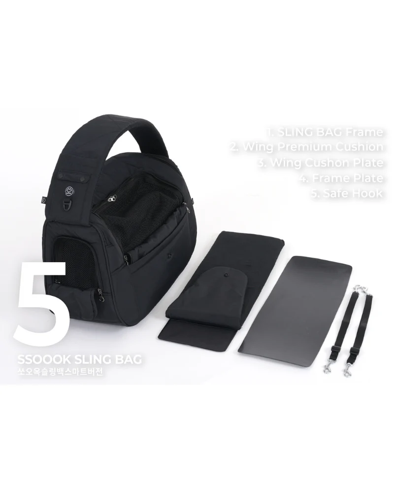 Crossbody SMART Sling Dog Carrier in Black or Beige - Image 11
