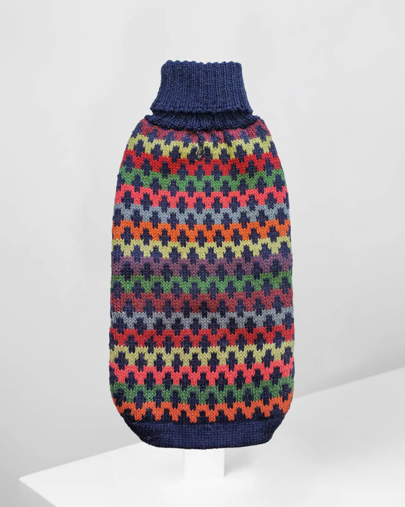 Crossroads Alpaca Dog Sweater in Blue (FINAL SALE) - Image 2