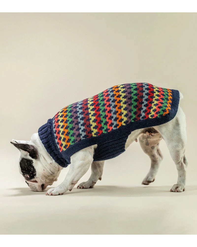 Crossroads Alpaca Dog Sweater in Blue (FINAL SALE) - Image 4