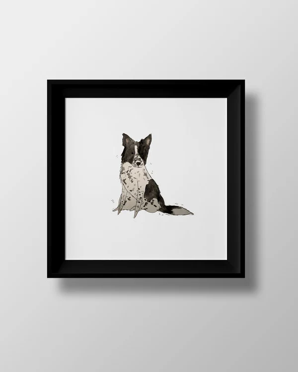 Custom Watercolor Pet Portrait (11" x 11") (Dropship)