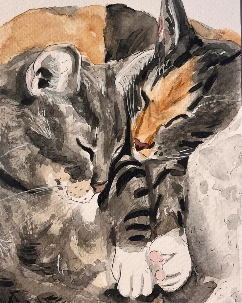 Custom Watercolor Pet Portrait (5x7) - Image 11
