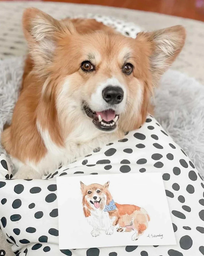 Custom Watercolor Pet Portrait (5x7) - Image 2