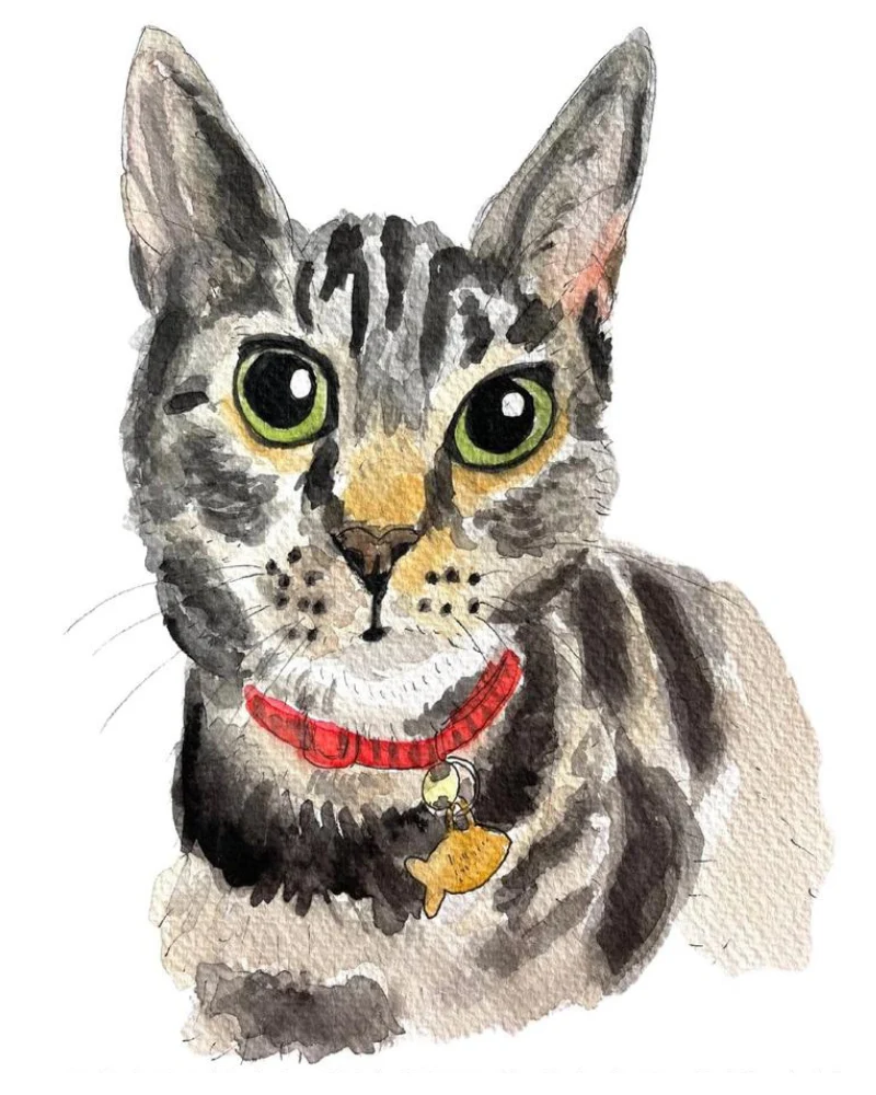 Custom Watercolor Pet Portrait (5x7) - Image 6