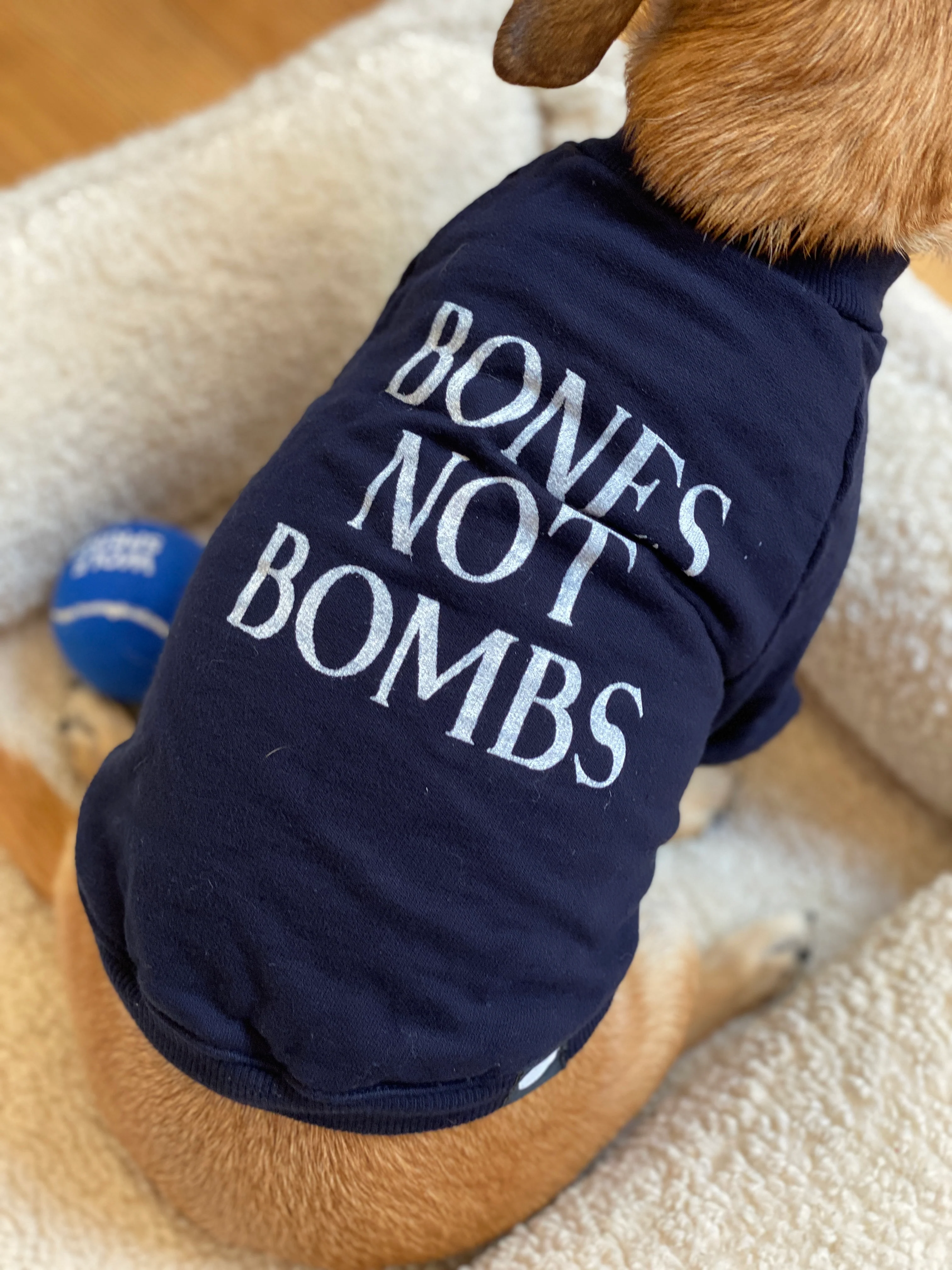 Cut-Sleeve “Bones Not Bombs” T-Shirt (Made in the USA) (FINAL SALE) - Image 3