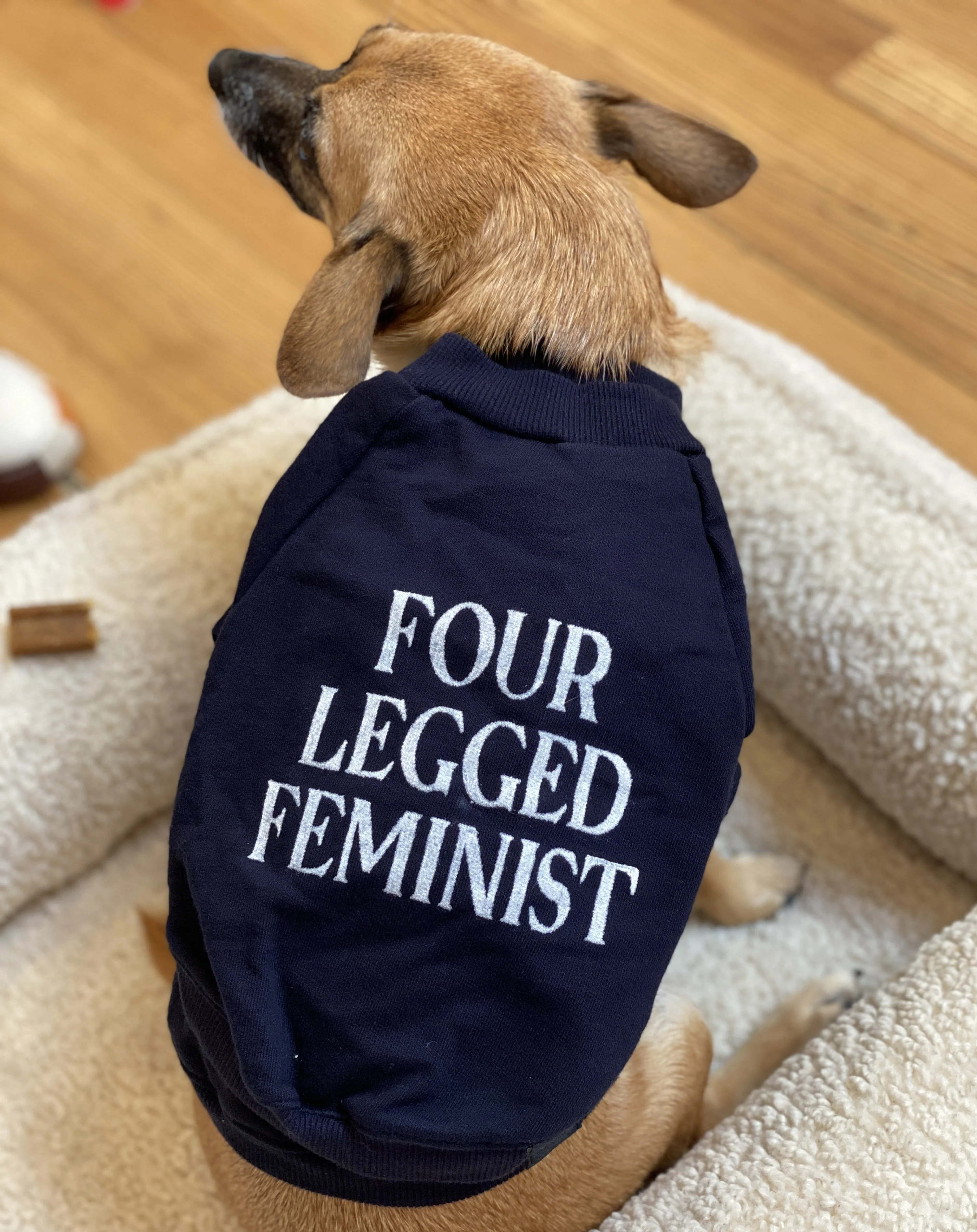 Cut-Sleeve “Four-Legged Feminist” T-Shirt (Made in the USA)
