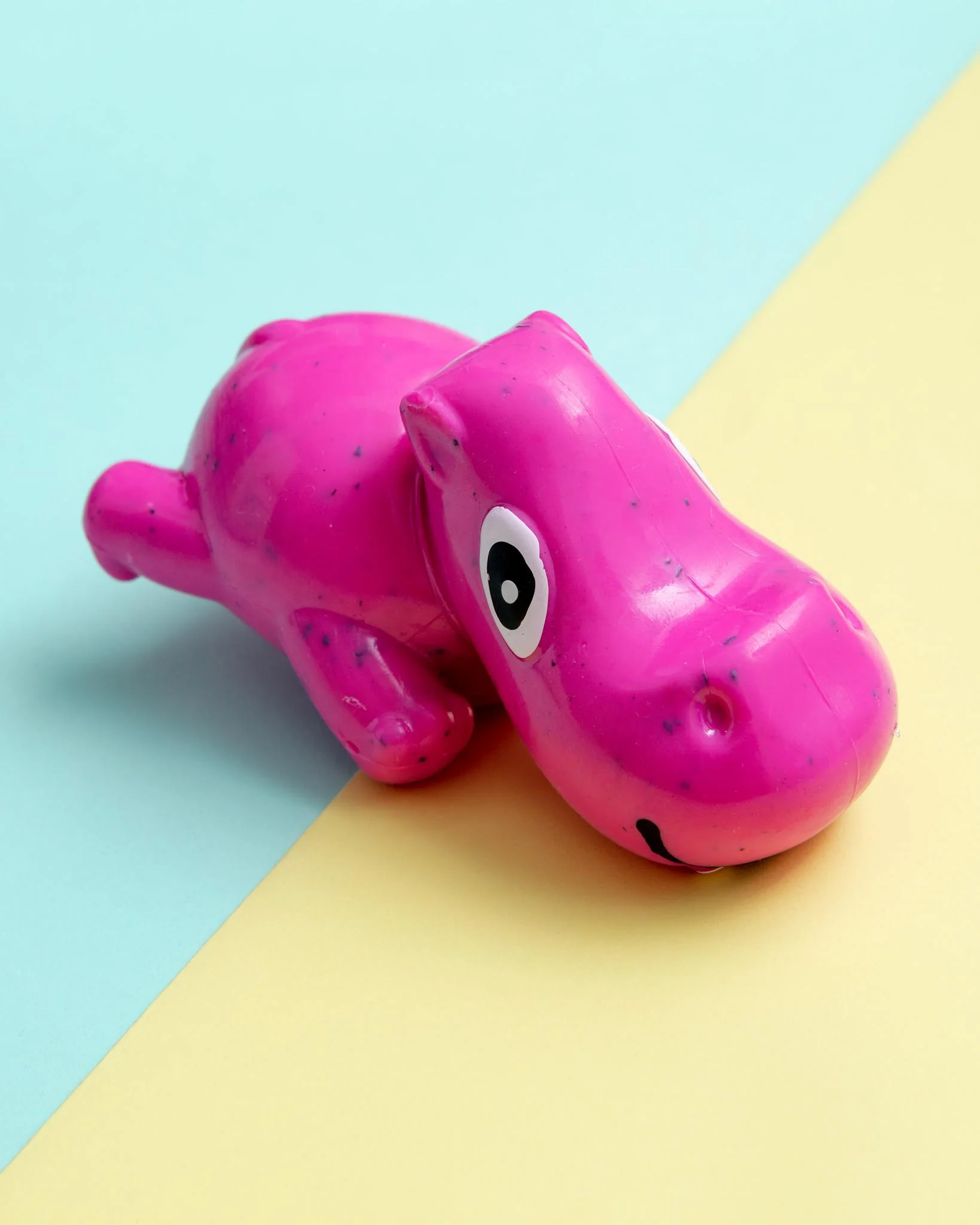 Rubber Squeaky Hippo Dog Treat Toy - Image 2