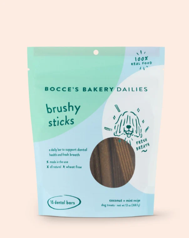 Daily Dental Brushy Sticks for Dogs in Coconut & Mint Recipe - Image 3