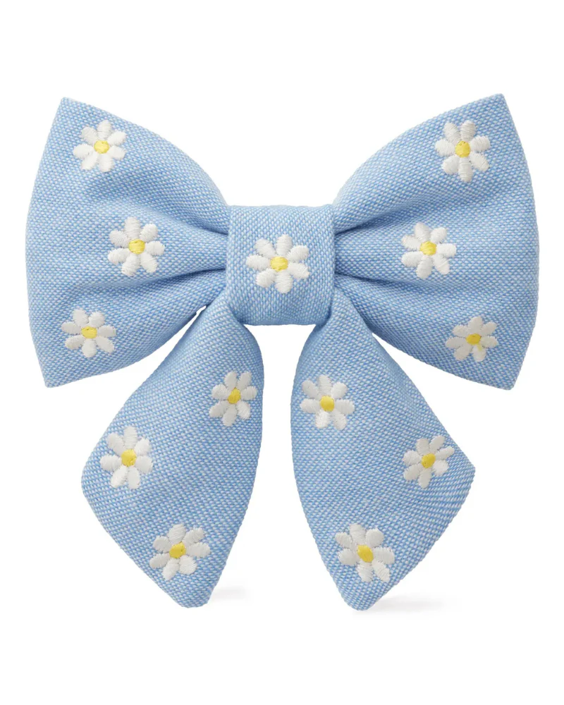 Daisy Embroidered Lady Dog Bow (Made in the USA) - Image 2