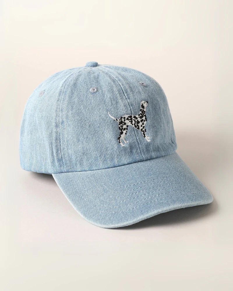 Dalmatian Embroidered Denim Hat