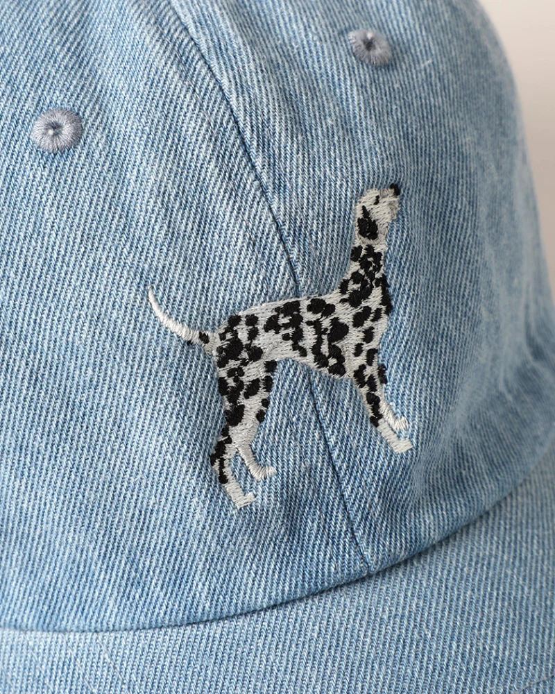 Dalmatian Embroidered Denim Hat - Image 2