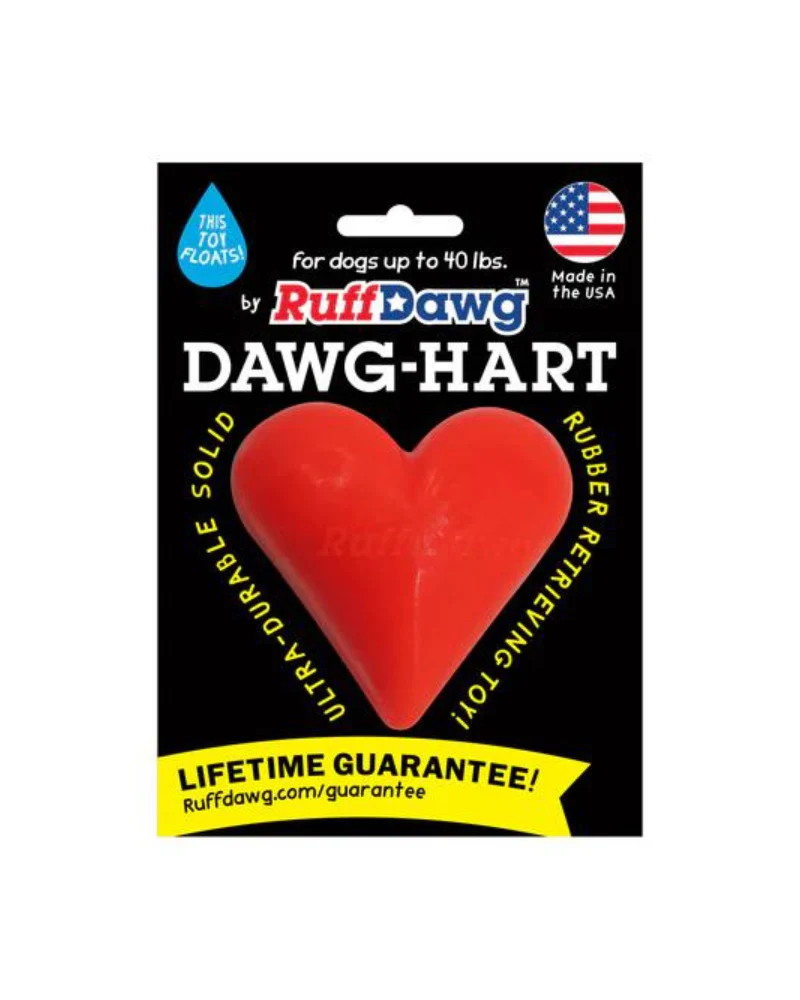 Dawg Heart Solid Rubber Dog Toy (Made in the USA) - Image 3