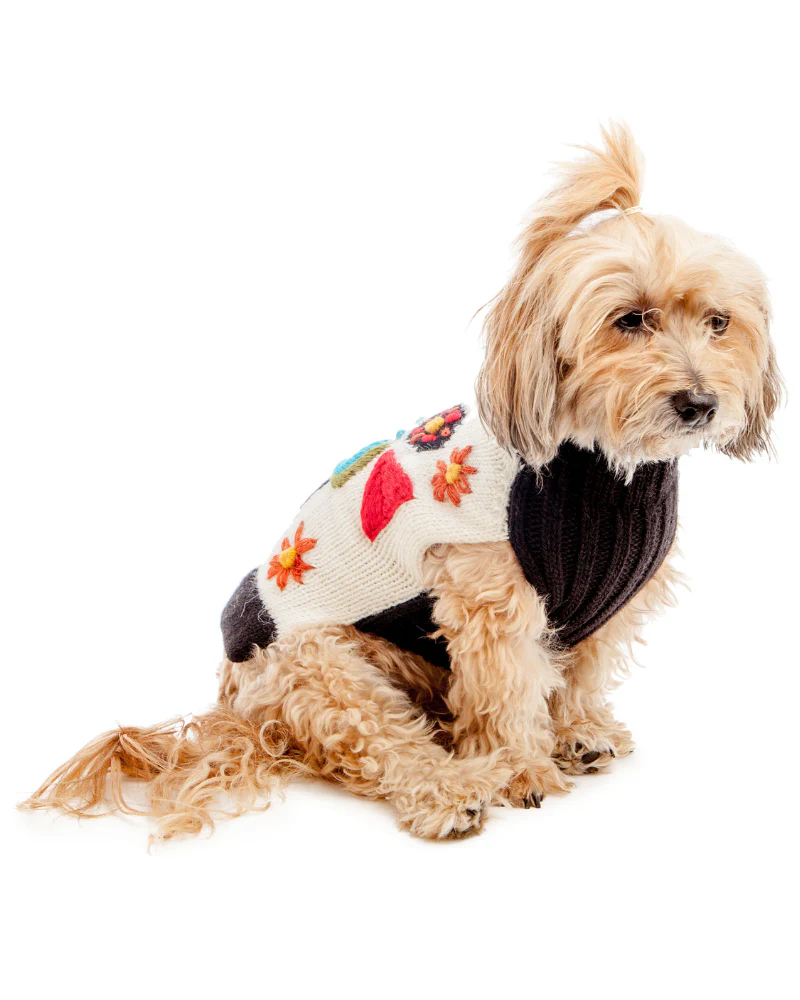 Day of the Dead Handknit Dog Sweater (FINAL SALE) - Image 4