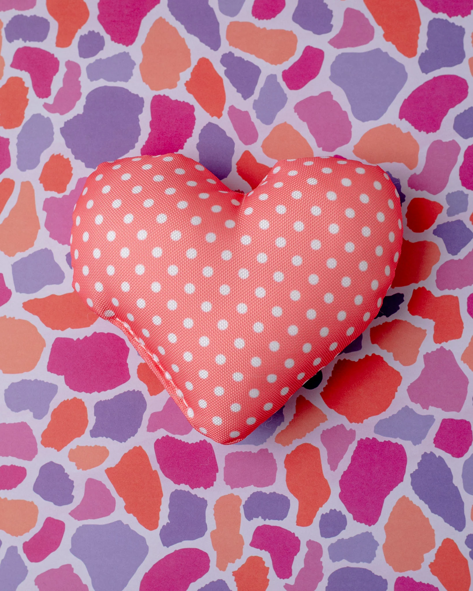 Dear & Dotty Heart-Shaped Dog Toys in Peach, Sunshine, or Lilac (Made in the USA) << CLEARANCE >>