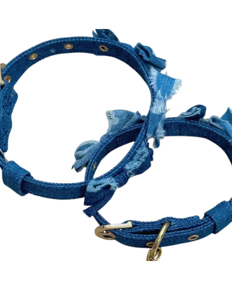 Denim Bow Collar for Dogs (Made in the USA) - Image 3