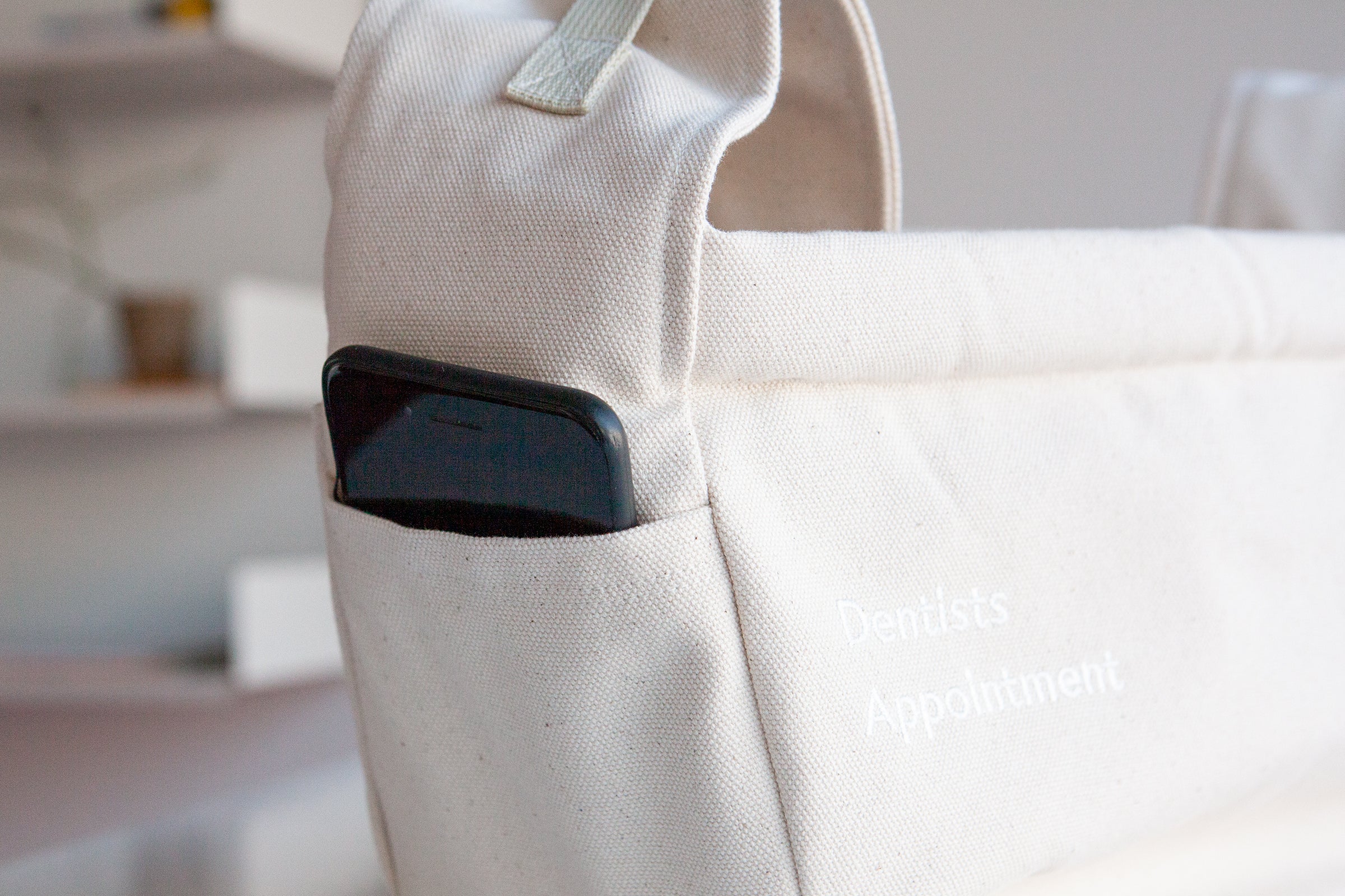 Canvas Messenger Bag in Navy (FINAL SALE) - Image 7
