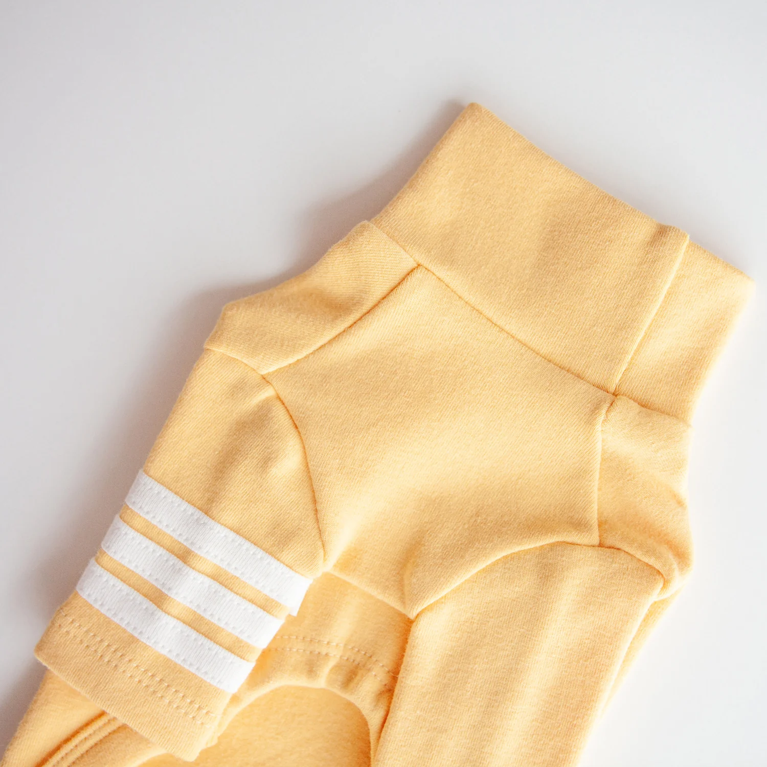 Striped Point Turtleneck in Yellow