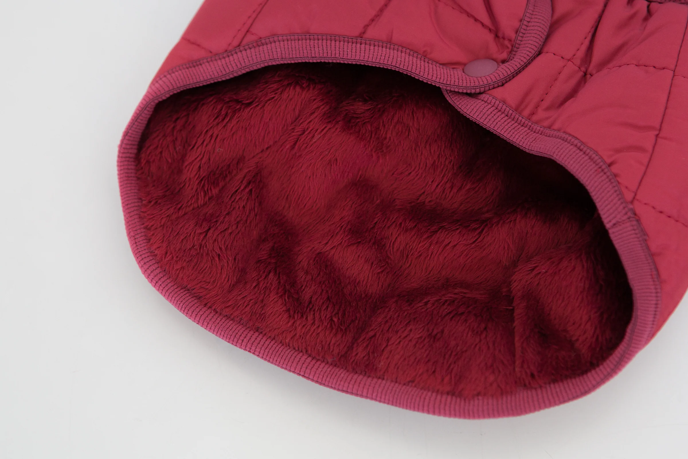 DENTISTS APPOINTMENT | Warm Quilted Vest in Burgundy (w/ Harness Hole) - Image 7