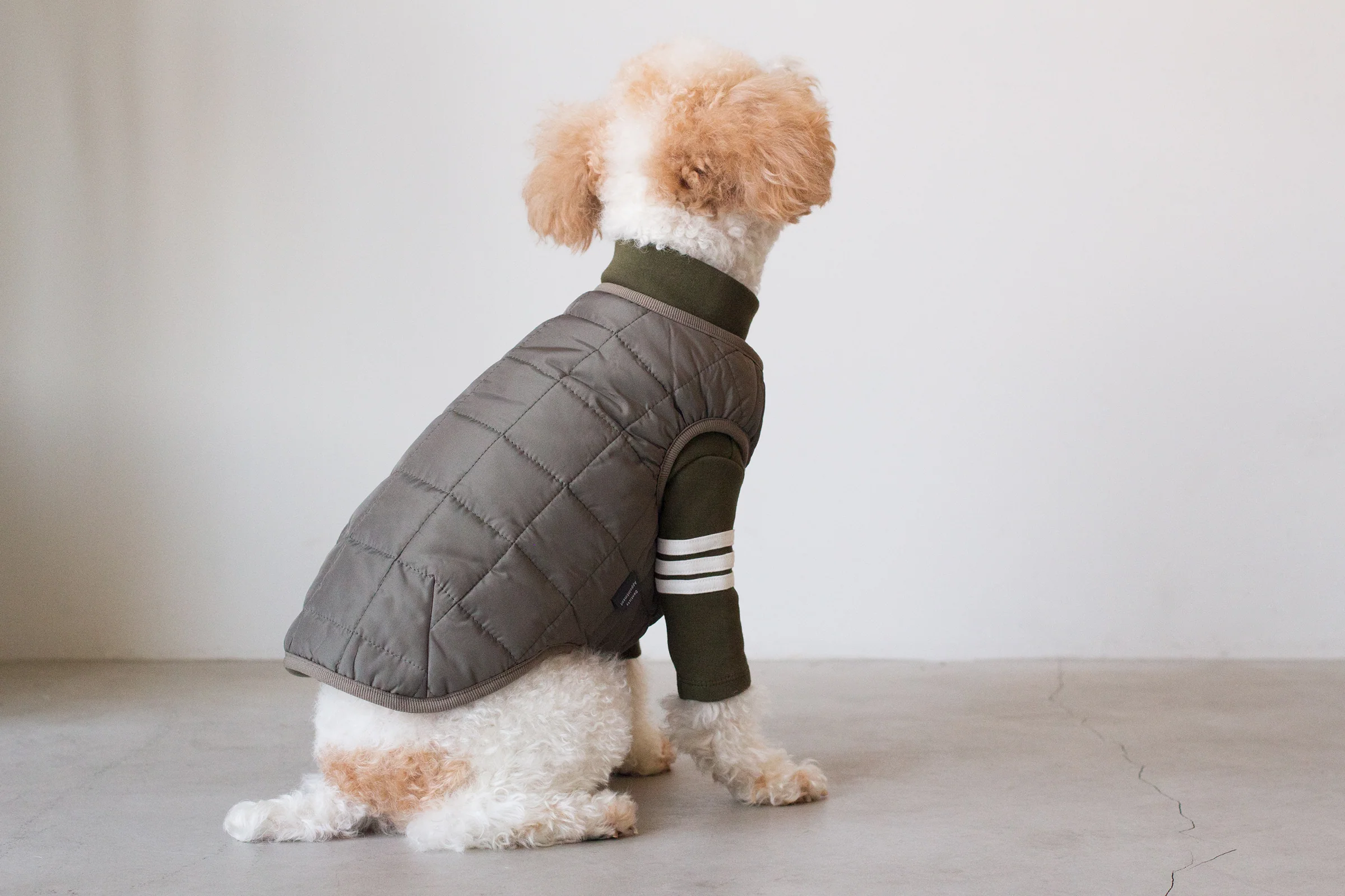 DENTISTS APPOINTMENT | Warm Quilted Vest in Khaki (w/ Harness Hole) - Image 6