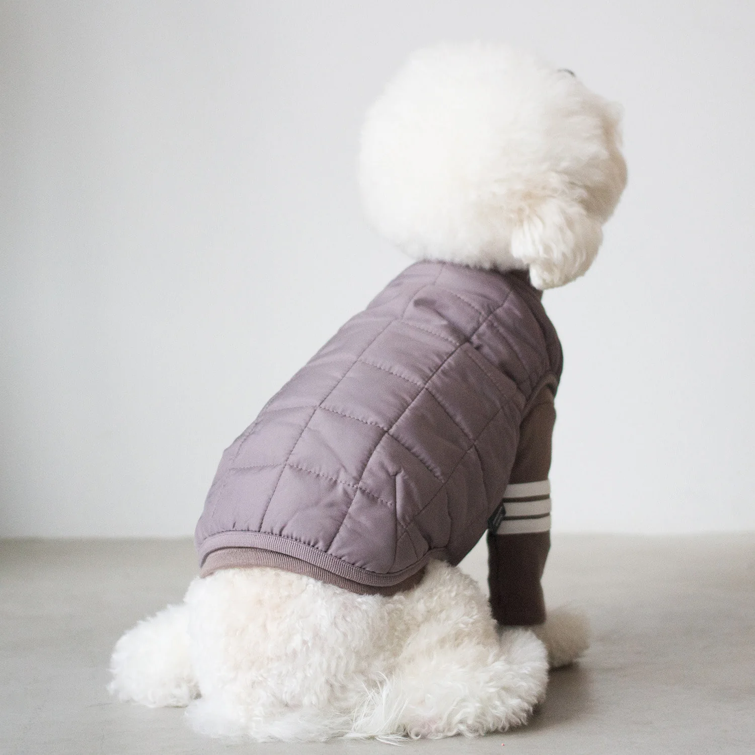 DENTISTS APPOINTMENT | Warm Quilted Vest in Mocha (w/ Harness Hole) - Image 4