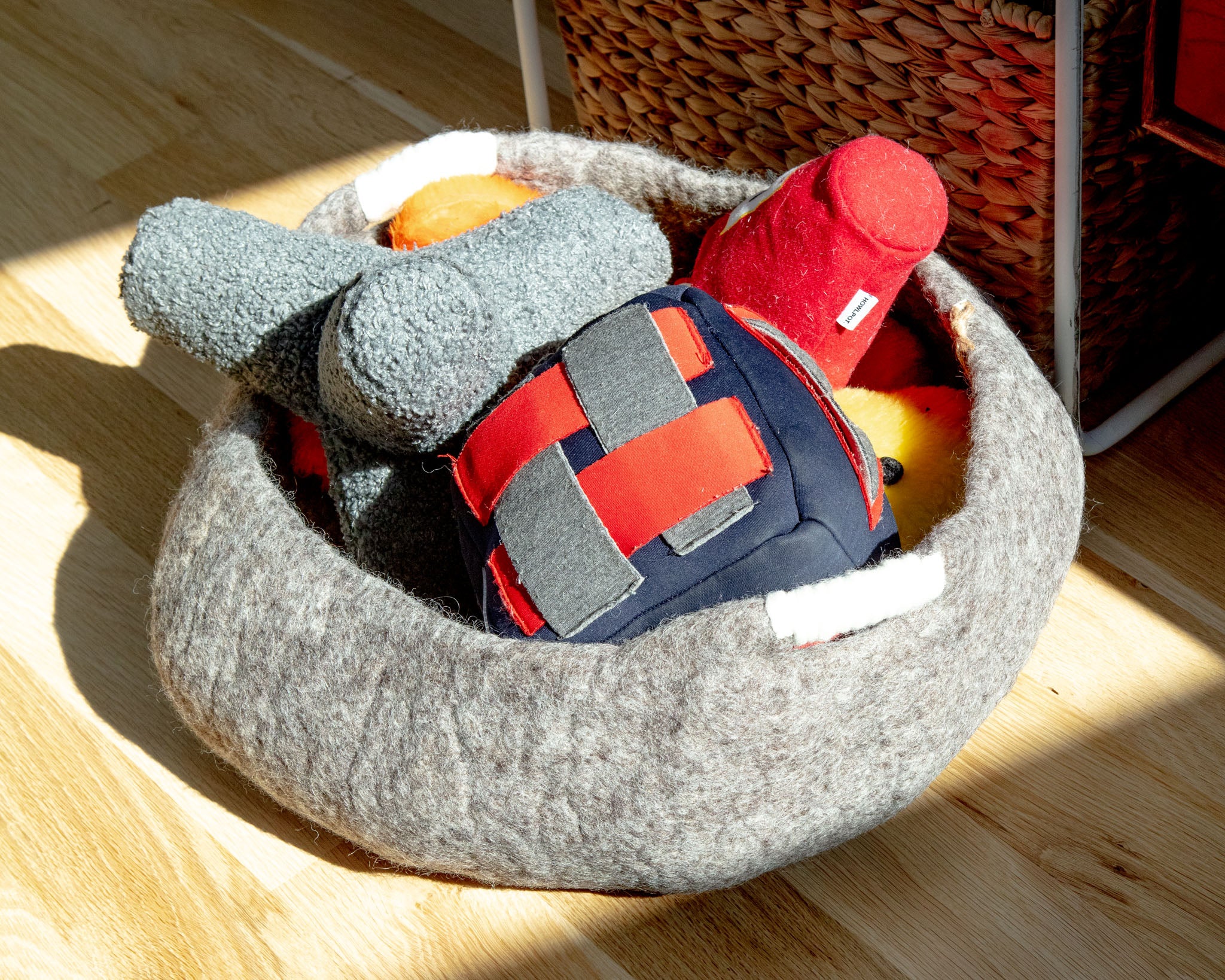 Wool Toy Basket With Handles - Image 2