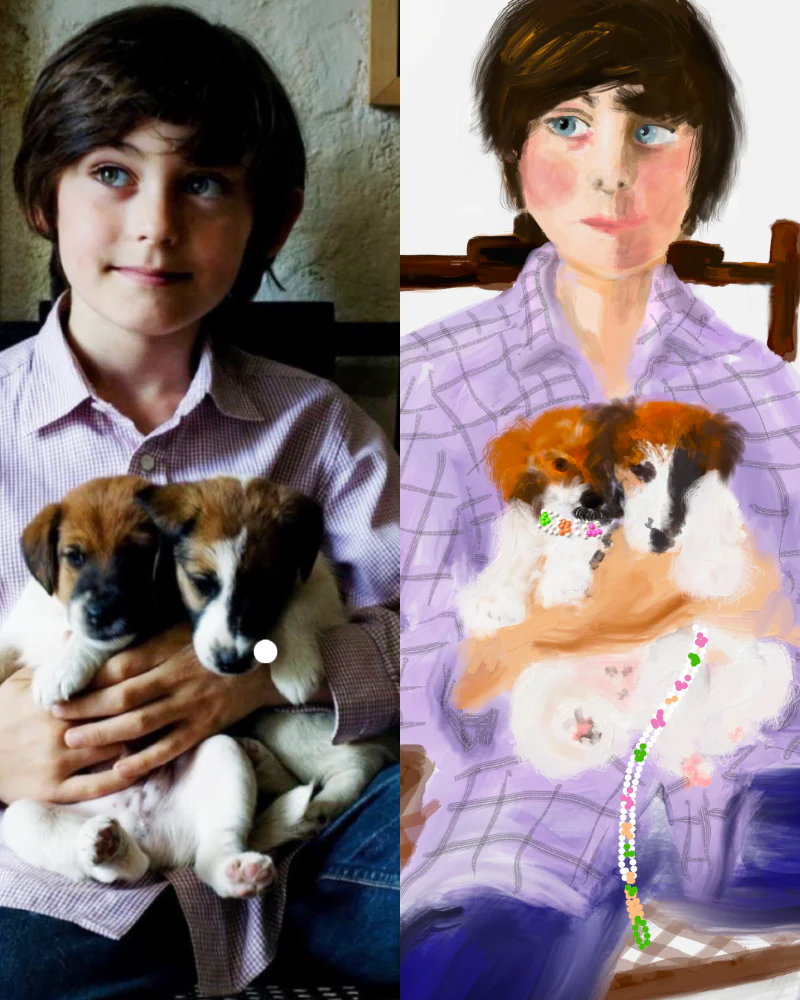 Custom Digial Pet Portrait | Multi-Subject (Framed or Unframed) - Image 6