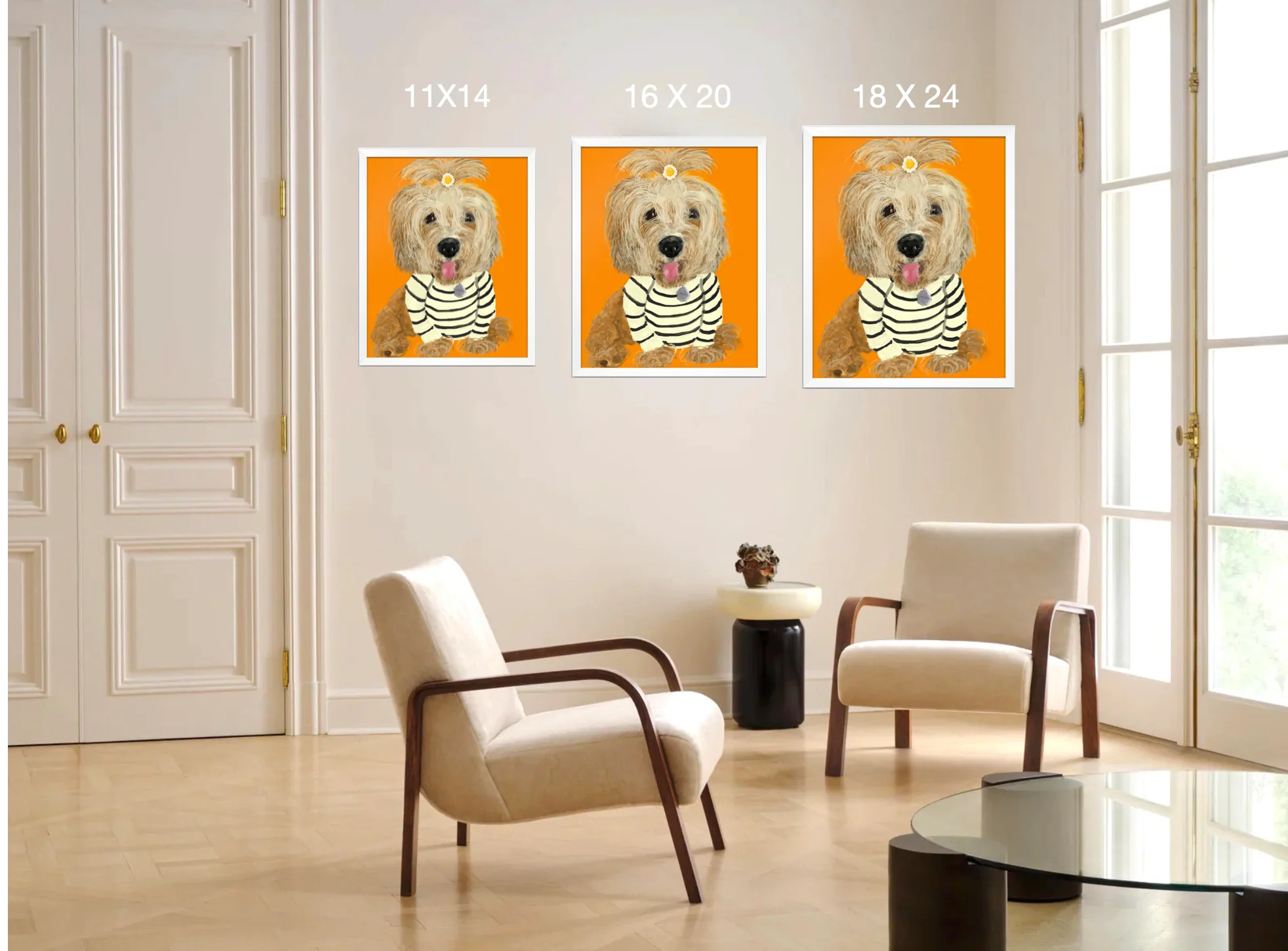 Custom Digial Pet Portrait | Multi-Subject (Framed or Unframed) - Image 9