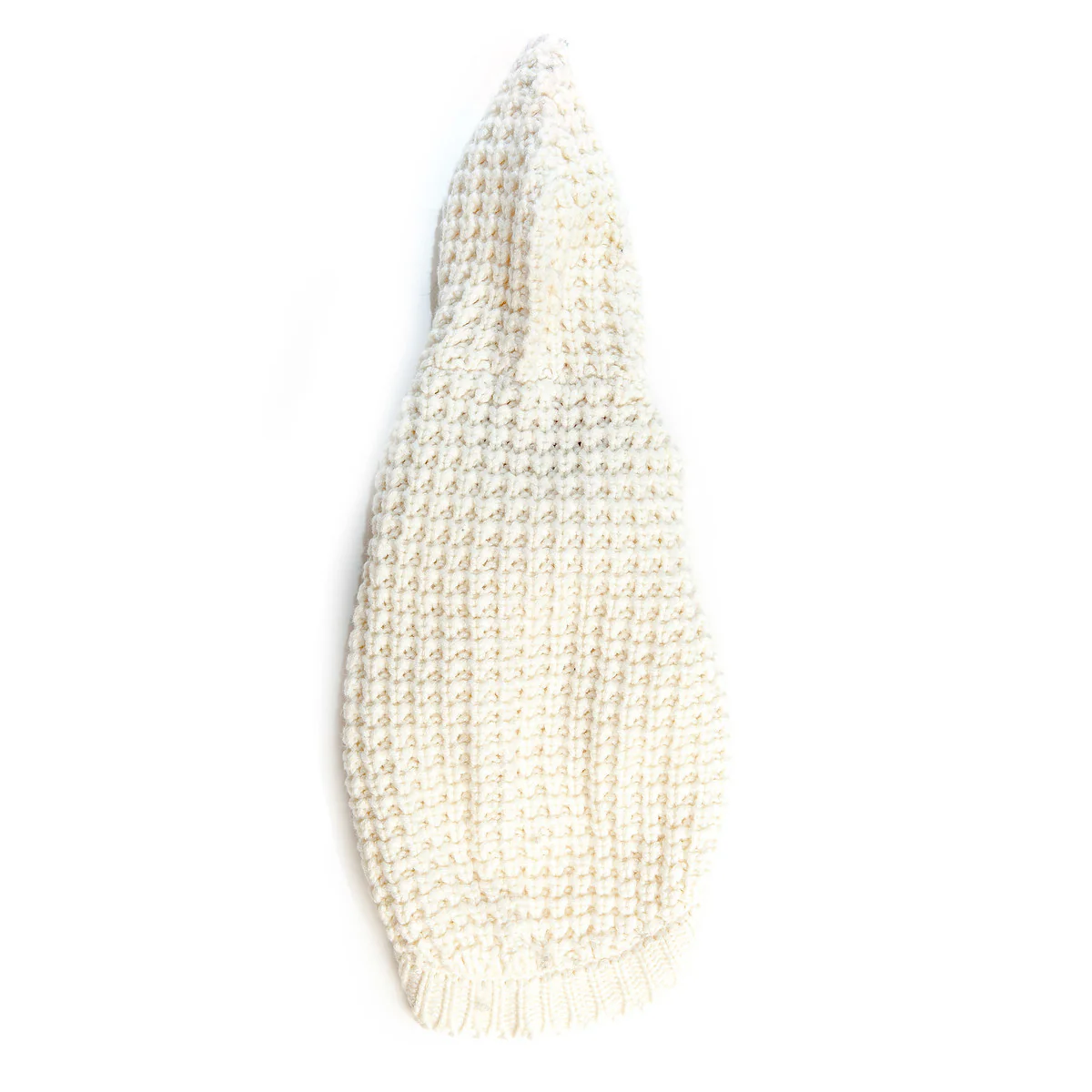 DNY | Chunky Knit Beach Hoodie in Vanilla - Image 2