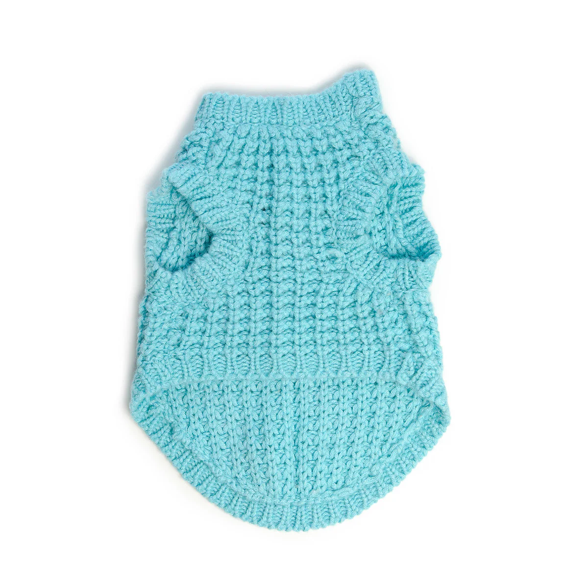 DNY | Chunky Knit Sleeveless Sweater in Sky Blue - Image 3